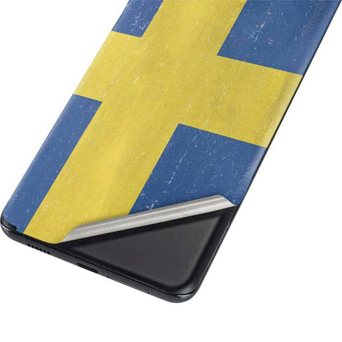 Sweden Flag Distressed Galaxy S21 Plus 5G Skin